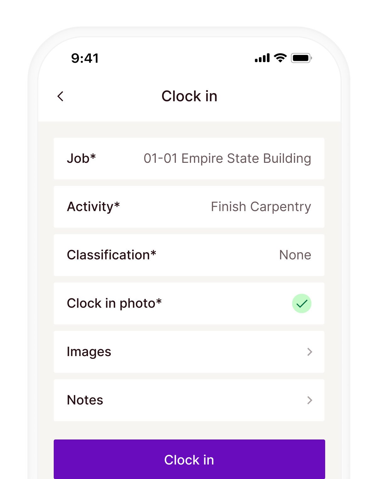 Features Time Tracking
