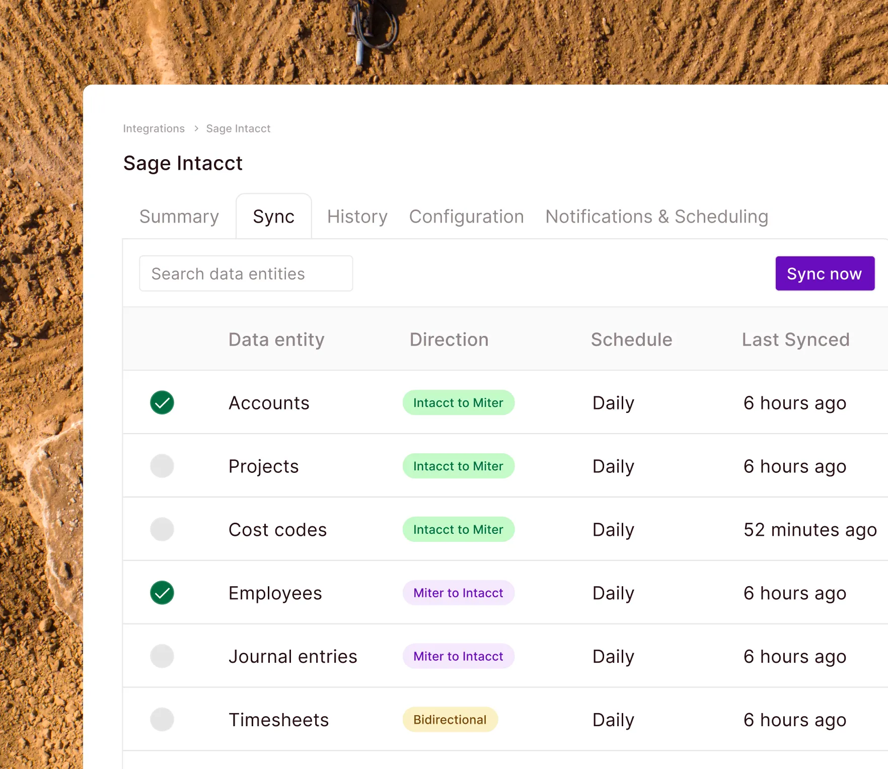 Sage Intacct 3 Data Sync