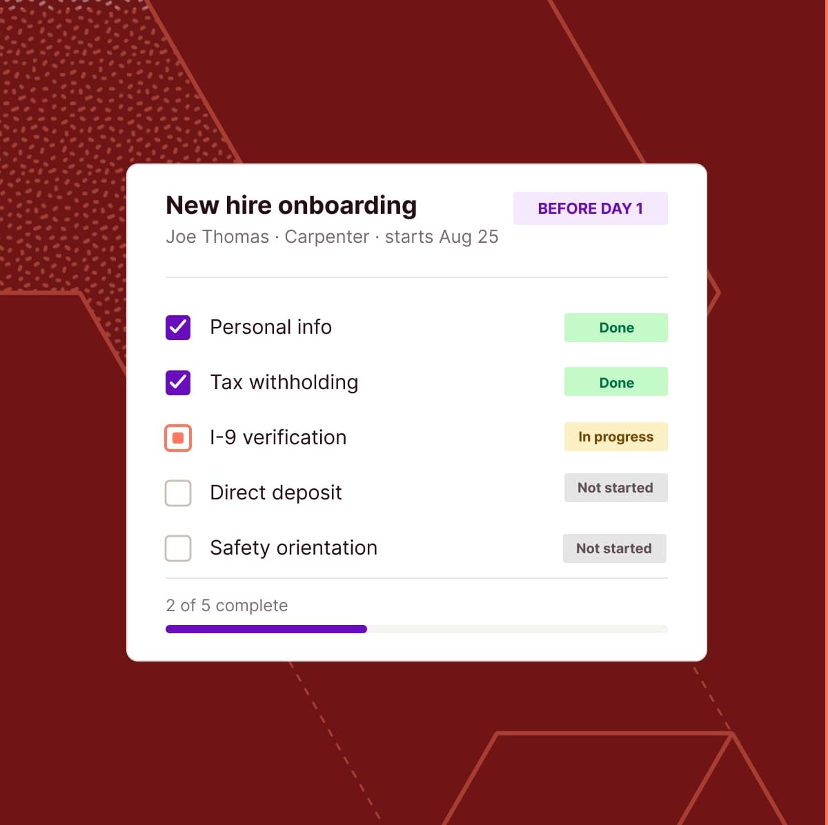 Onboarding Hero