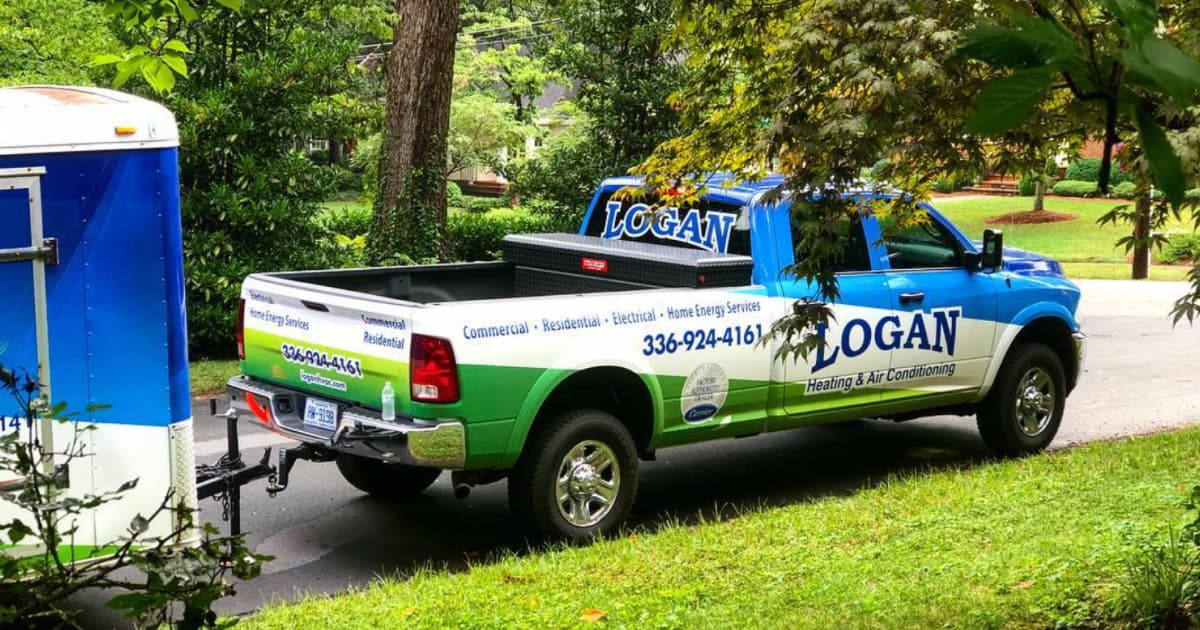 Logan Heating and Cooling Service Truck