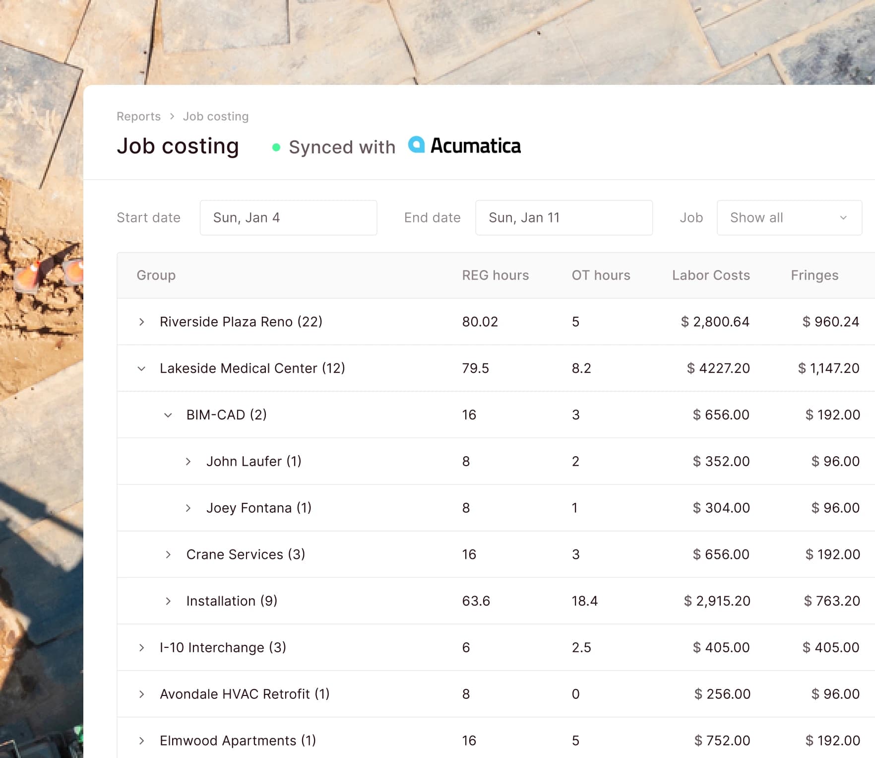 Acumatica 4 Accordian Payroll And Job Costing (2)