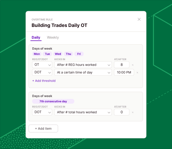 Union 2 Automate Union Overtime Rules, Rate Differentials, And Custom Work Schedules.